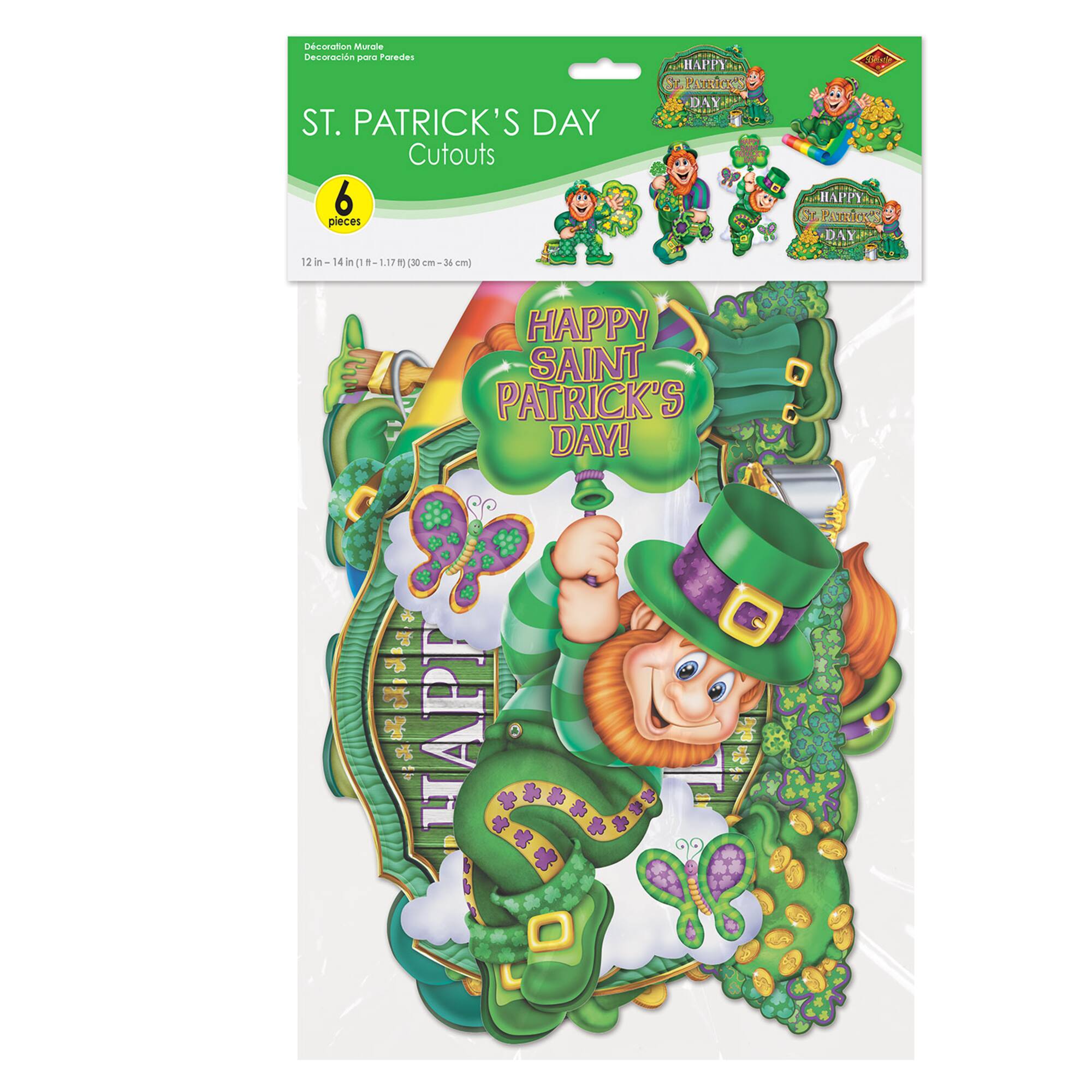 Beistle St. Patrick's Day Cutouts, 6ct.